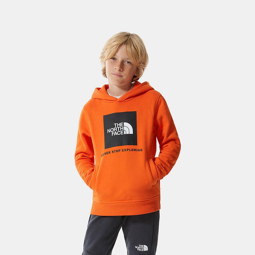 The North Face New Box Crew Παιδικα Φούτερ Hoodie - Κοκκινα Πορτοκαλι (WEIY85312)